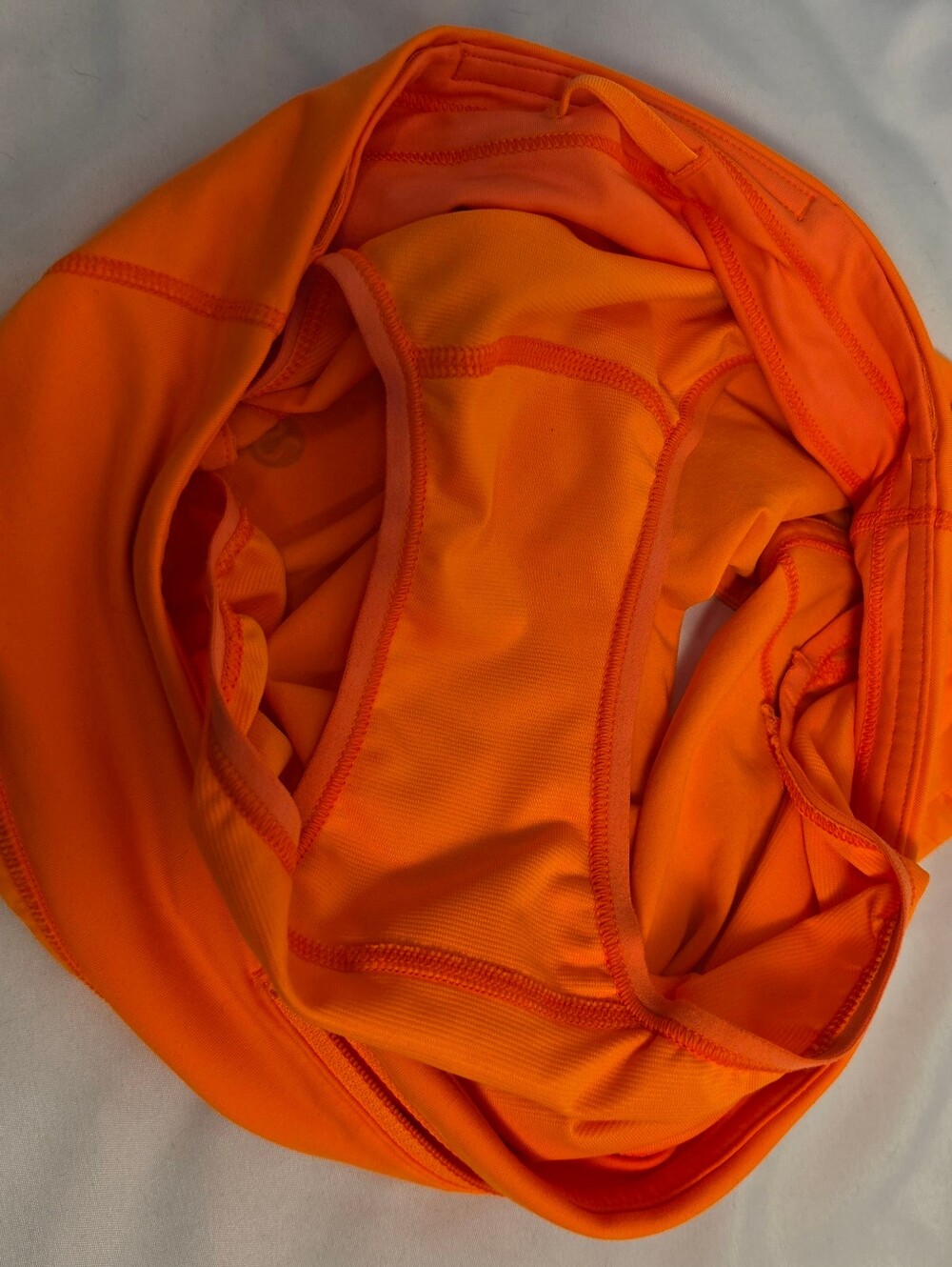 Lululemon Speed Up Low Rise Lined Running Shorts Neon Orange - Size 2 - Picture 5 of 5